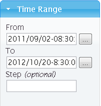 Selecting time range